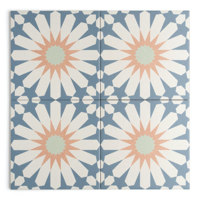 Tropez Blue Patterned Tile