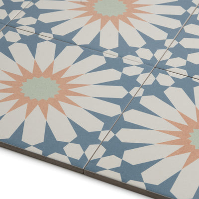 Tropez Blue Patterned Tile
