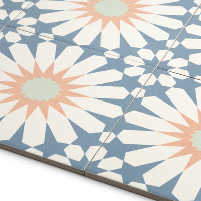 Tropez Blue Patterned Tile