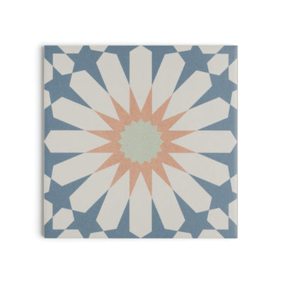 Tropez Blue Patterned Tile
