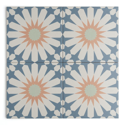 Tropez Blue Patterned Tile