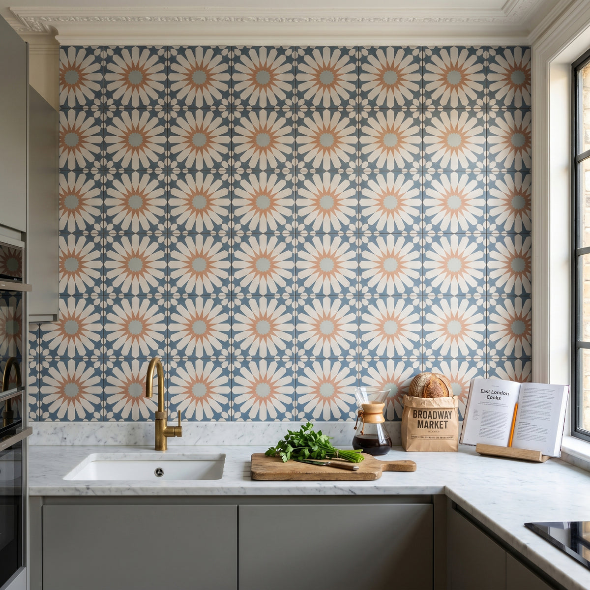 Tropez Blue Patterned Tile