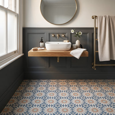 Tropez Blue Patterned Tile