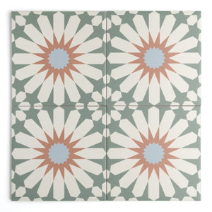 Tropez Mint Patterned Tile