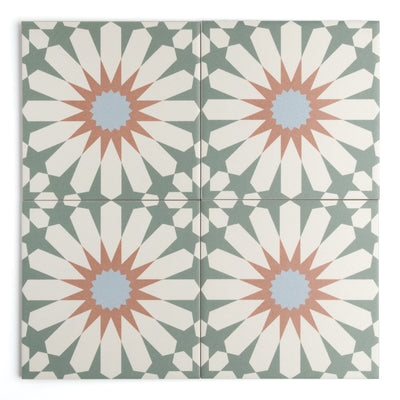 Tropez Mint Patterned Tile