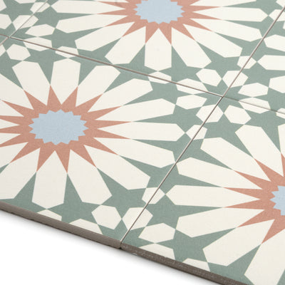 Tropez Mint Patterned Tile