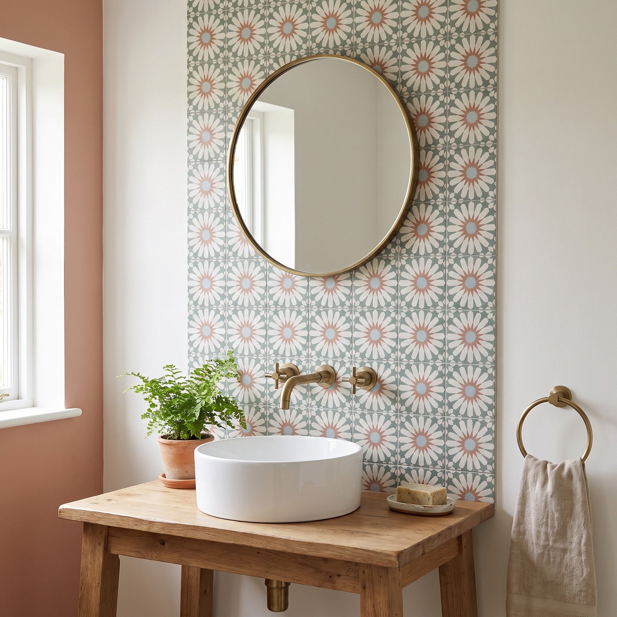 Tropez Mint Patterned Tile