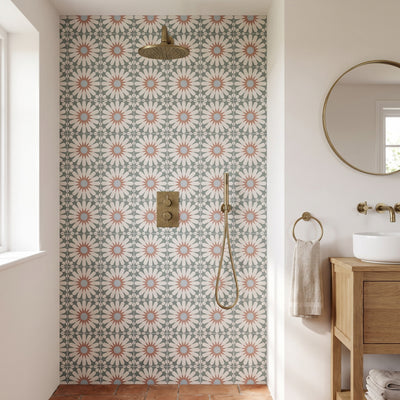 Tropez Mint Patterned Tile