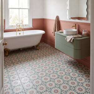 Tropez Mint Patterned Tile