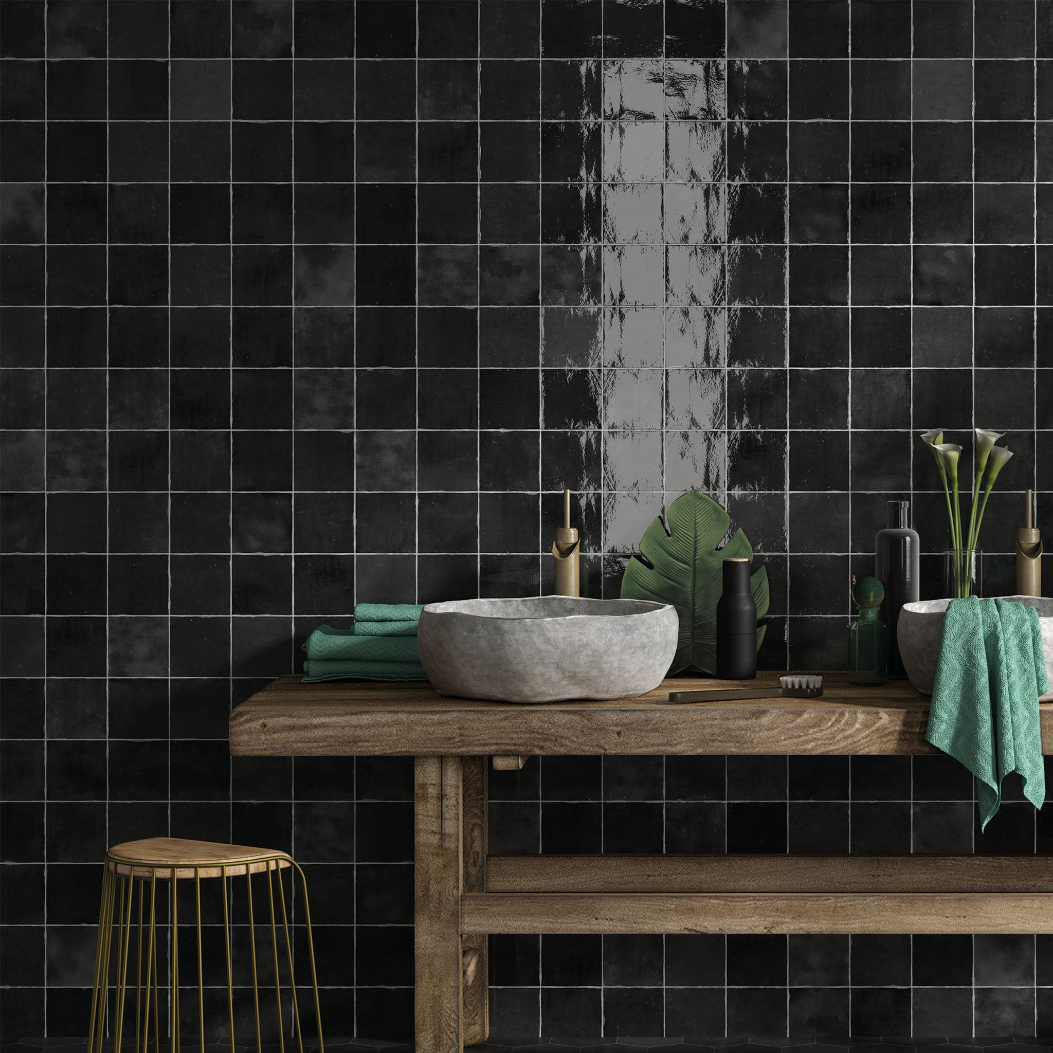 Zellige Black Wall Tile