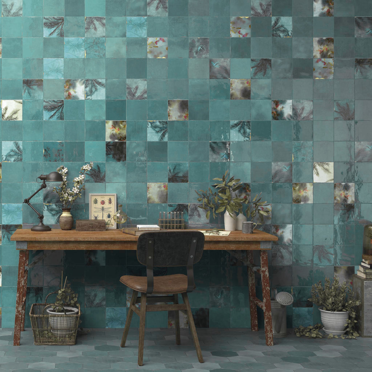 Zellige Teal Wall Tile