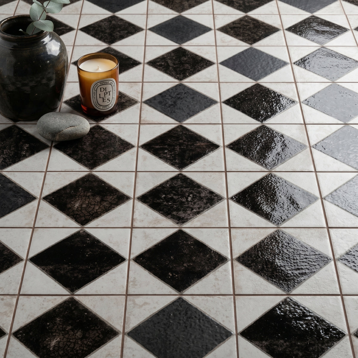 Auberge Black Patterned Tile
