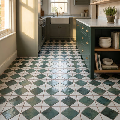 Auberge Green Patterned Tile