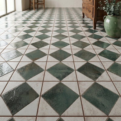 Auberge Green Patterned Tile
