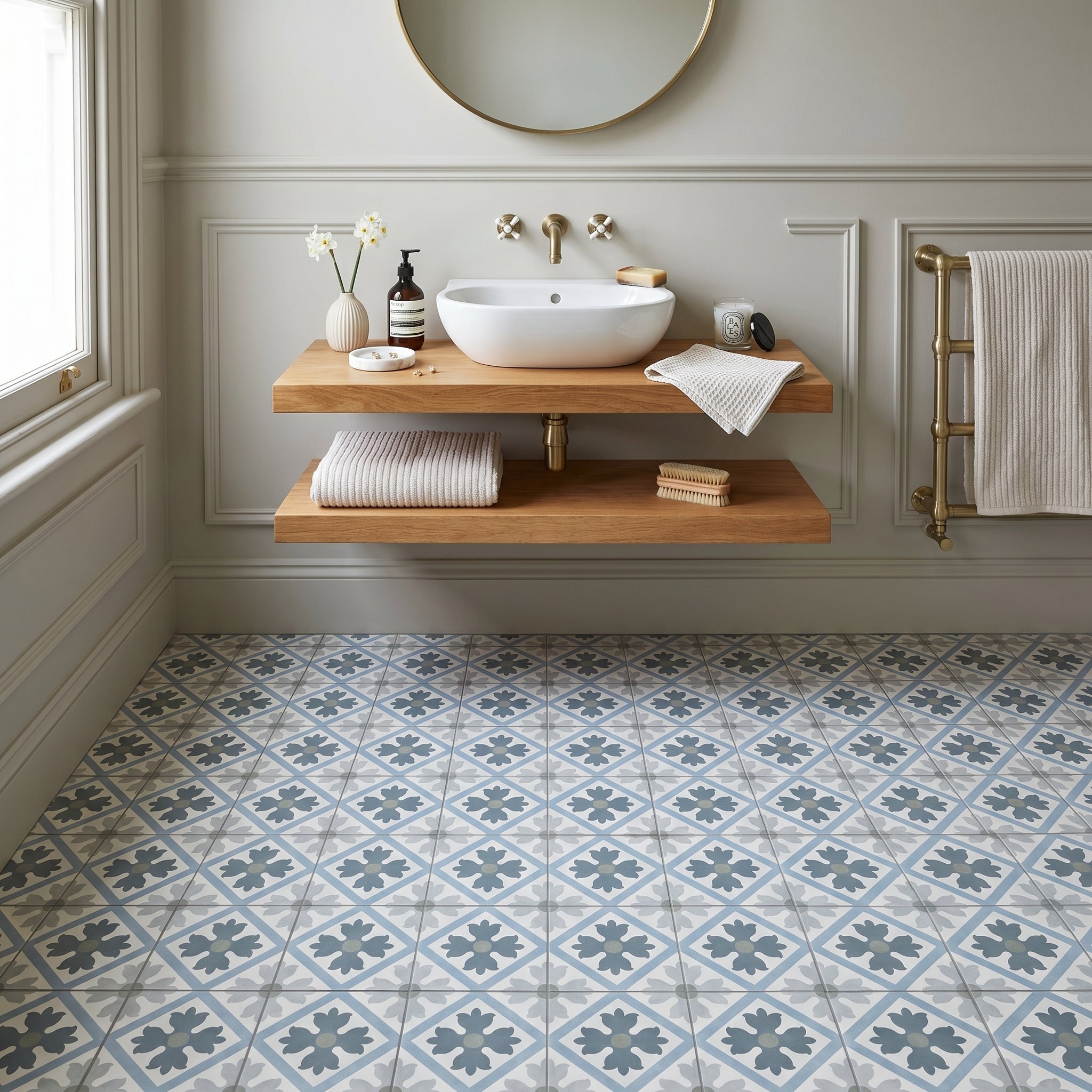 Bella Blue Pattern Tile