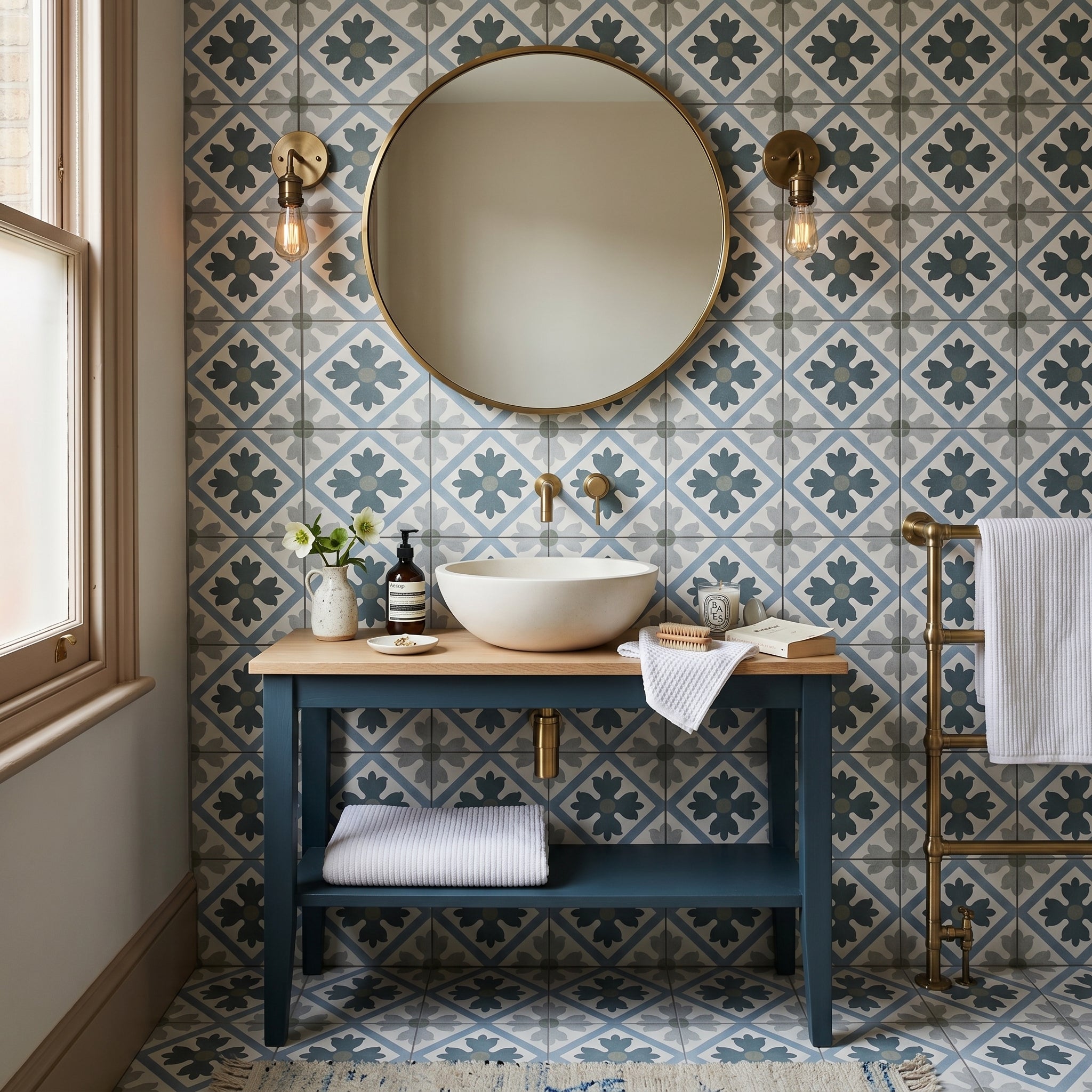 Bella Blue Pattern Tile