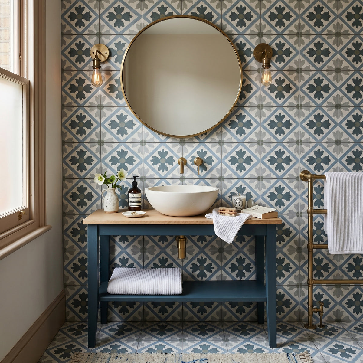 Bella Blue Pattern Tile