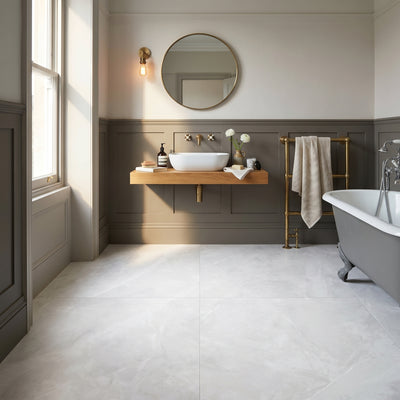Corinth White Floor Tile
