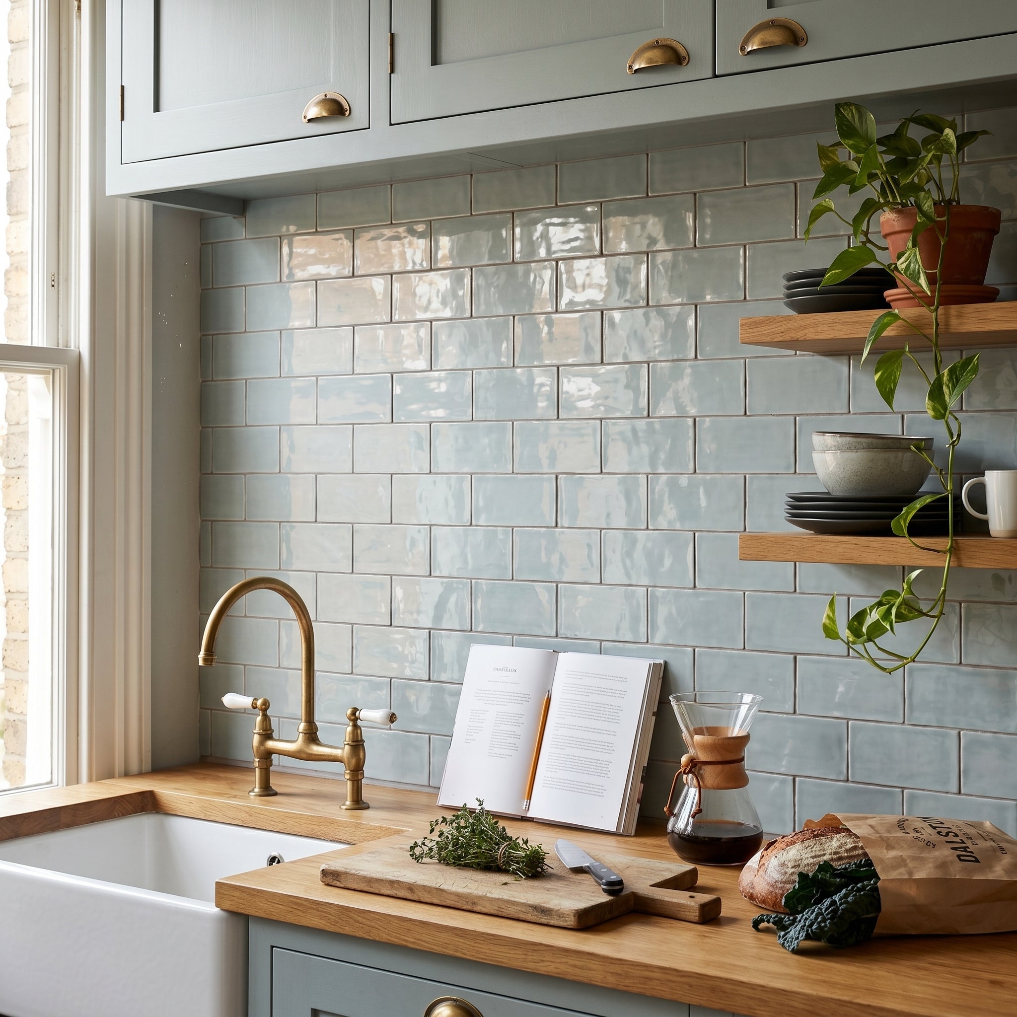 Country Duck Egg Wall Tile