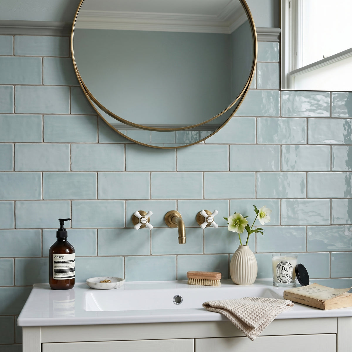 Country Duck Egg Wall Tile