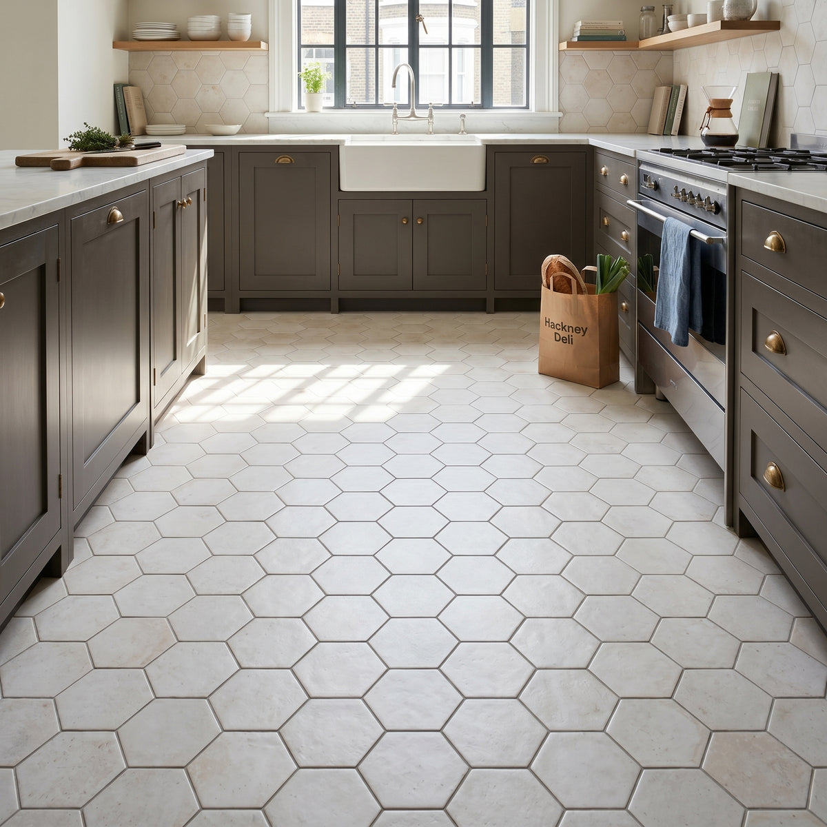 Croft White Hexagon Tile