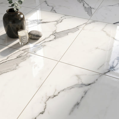 Destiny White Polished Tile