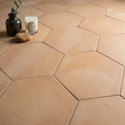 Fireclay Light Hex Tile