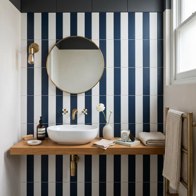 Fluted Stripes Denim