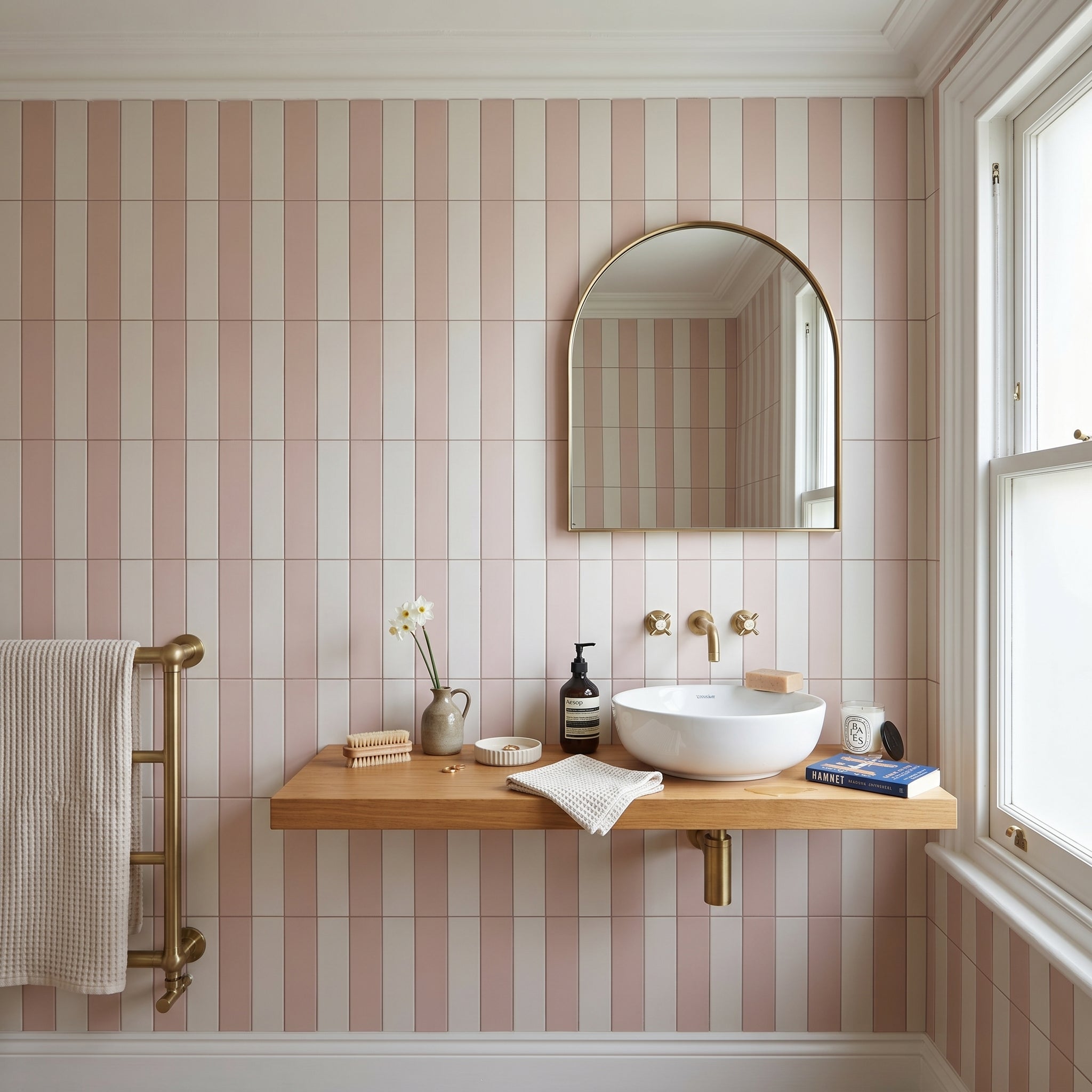 Fluted Stripes Pink