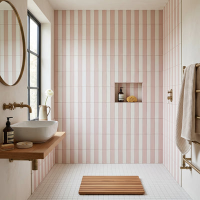 Fluted Stripes Pink