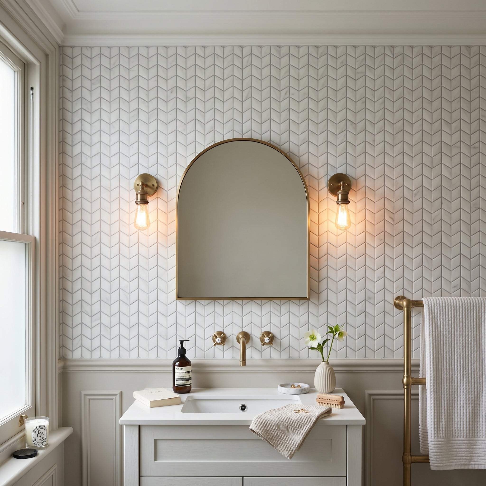 Hamptons Chevron Mosaic Tile