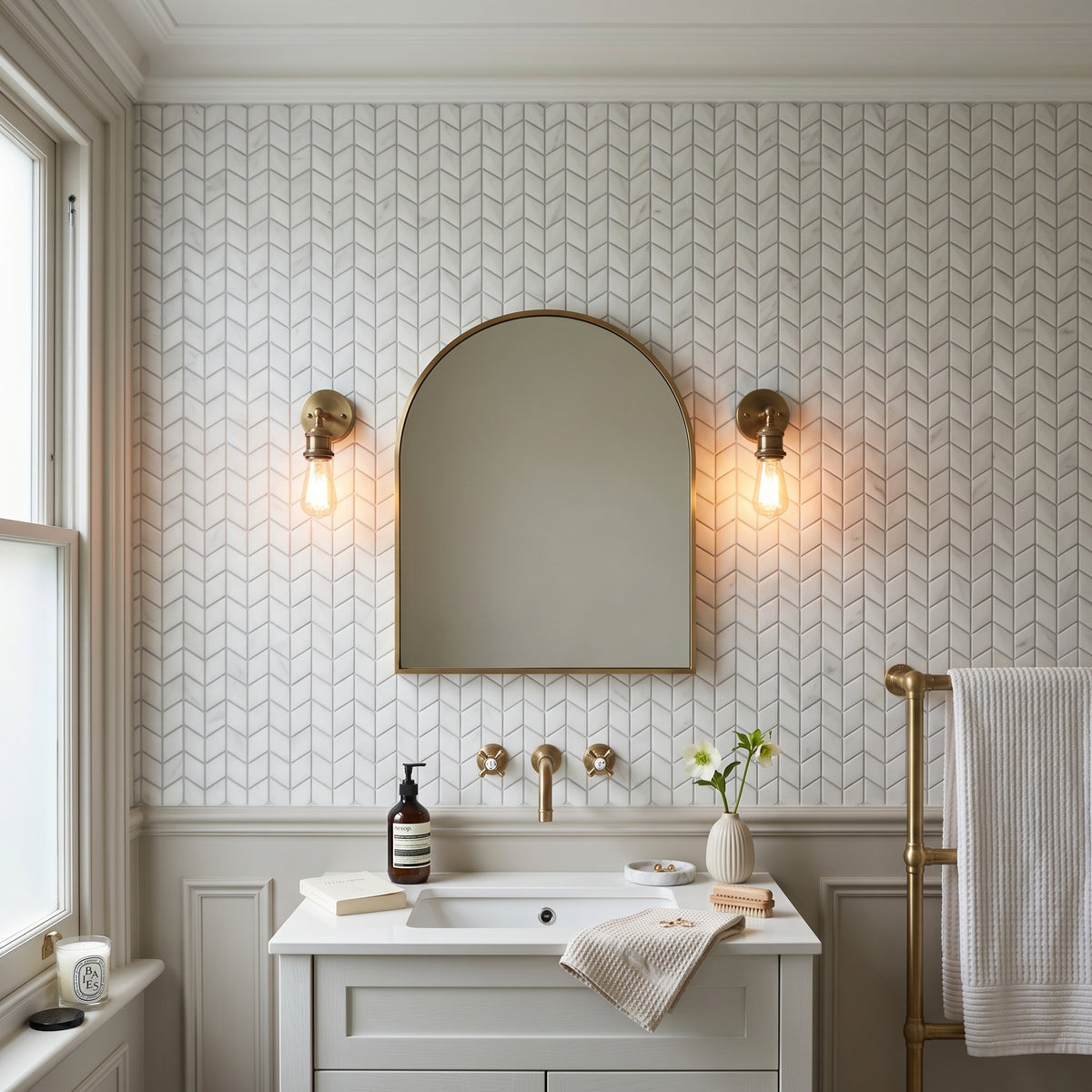 Hamptons Chevron Mosaic Tile