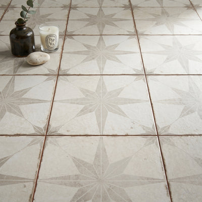 Heritage Star White Patterned Tile