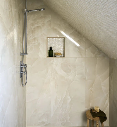 Jewel Onyx Ivory Tile