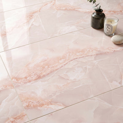 Jewel Onyx Pink Tile