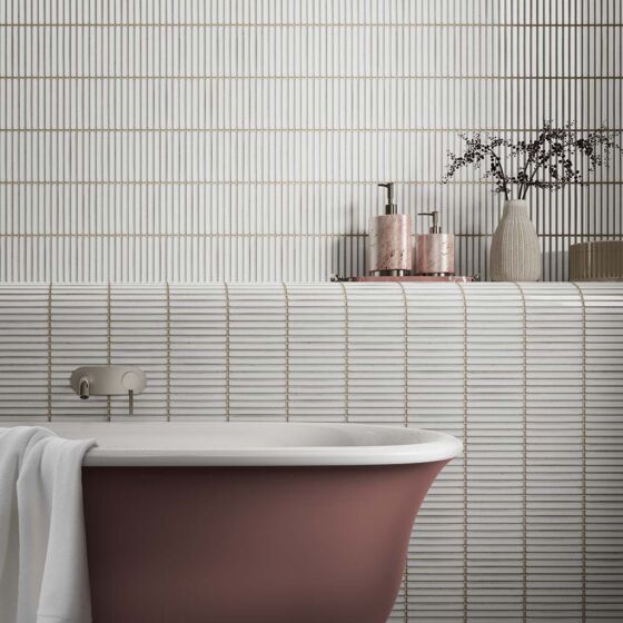 Kit Kat White Mosaic Tile