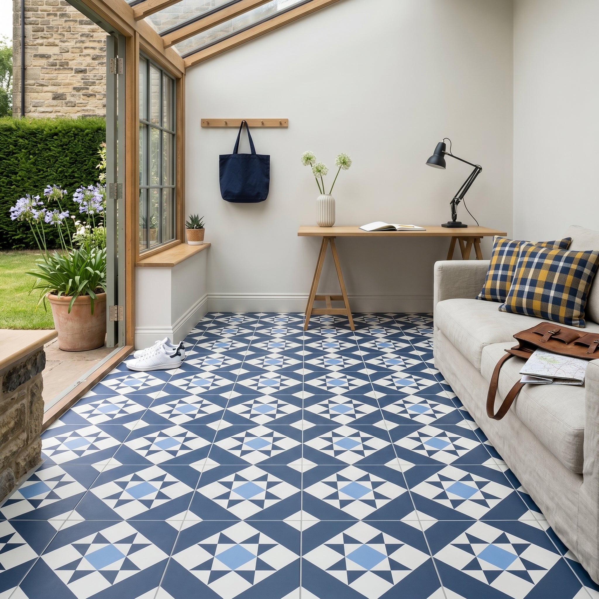Melville Blue Patterned Tile