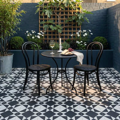 Melville White Patterned Tile