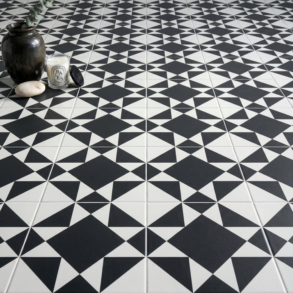 Melville White Patterned Tile