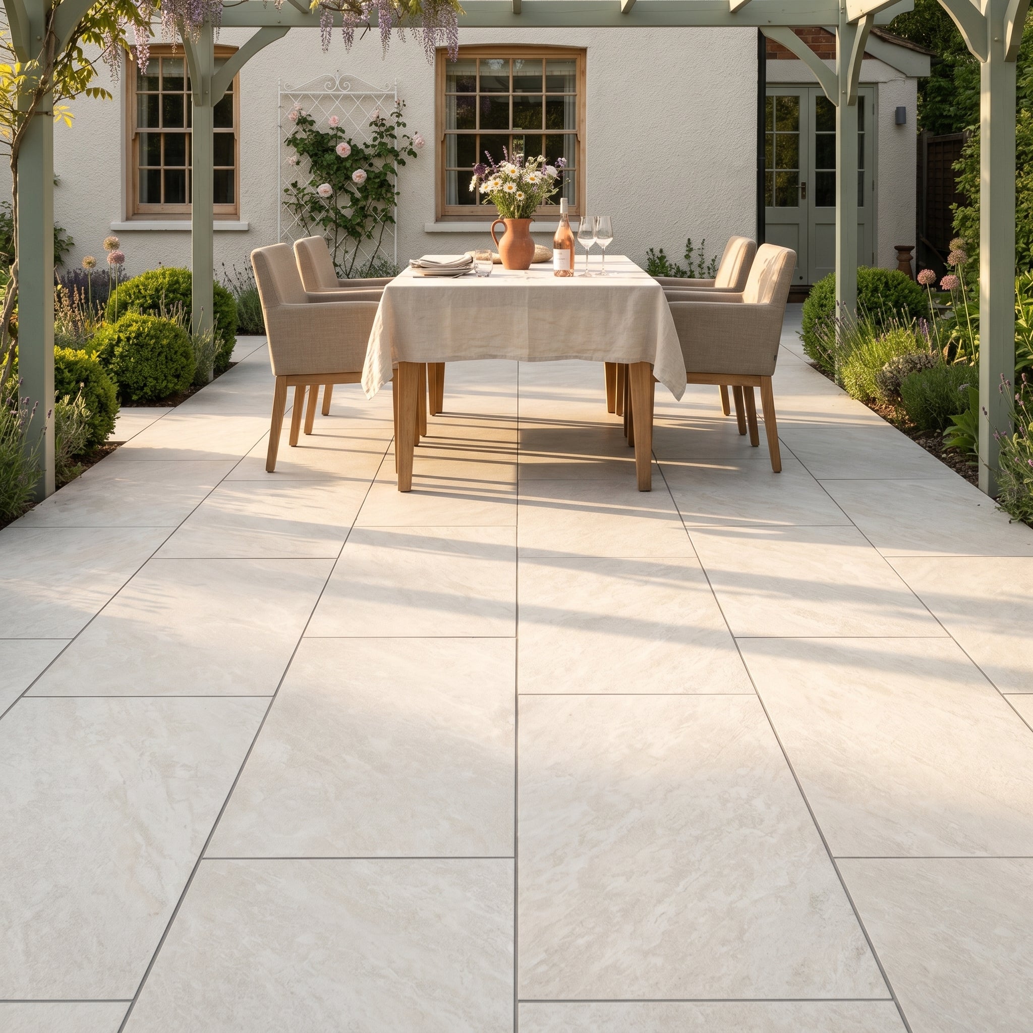 Quartz White 2CM Outdoor Tile