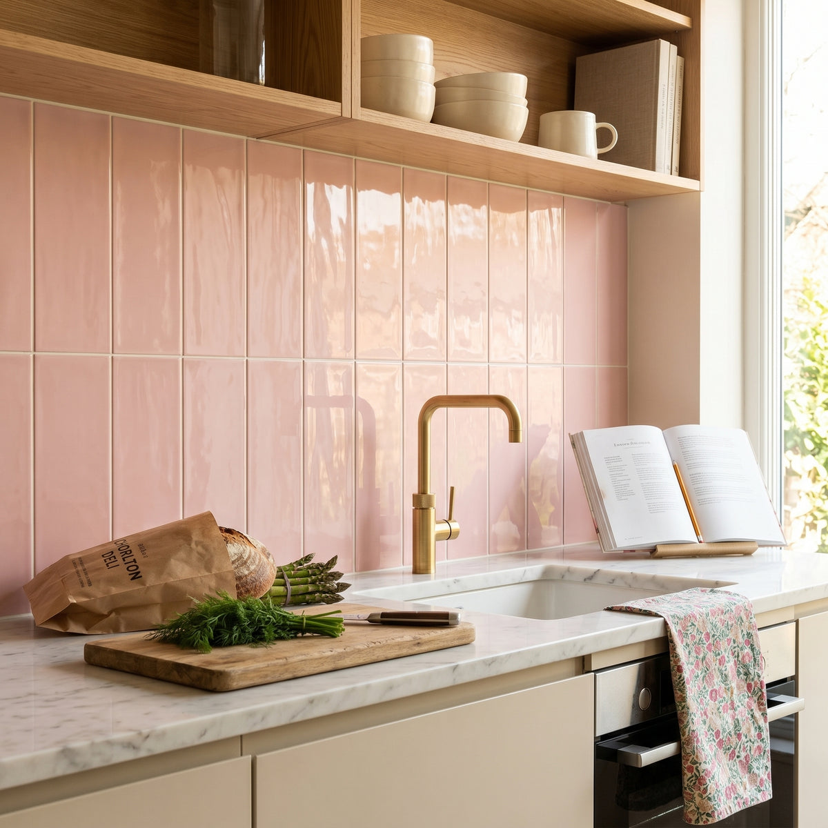 Ripples Pink Wall Tile