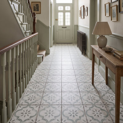 Salcombe Green Patterned Tile