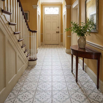 Salcombe Green Patterned Tile