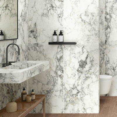 Sloane Marble Fluted Tile