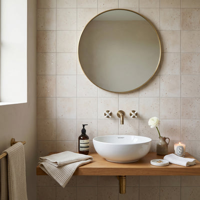 Starburst Ivory Terrazzo Tile