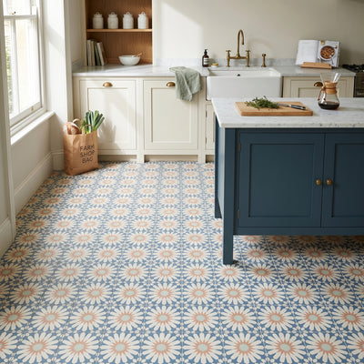 Tropez Blue Patterned Tile