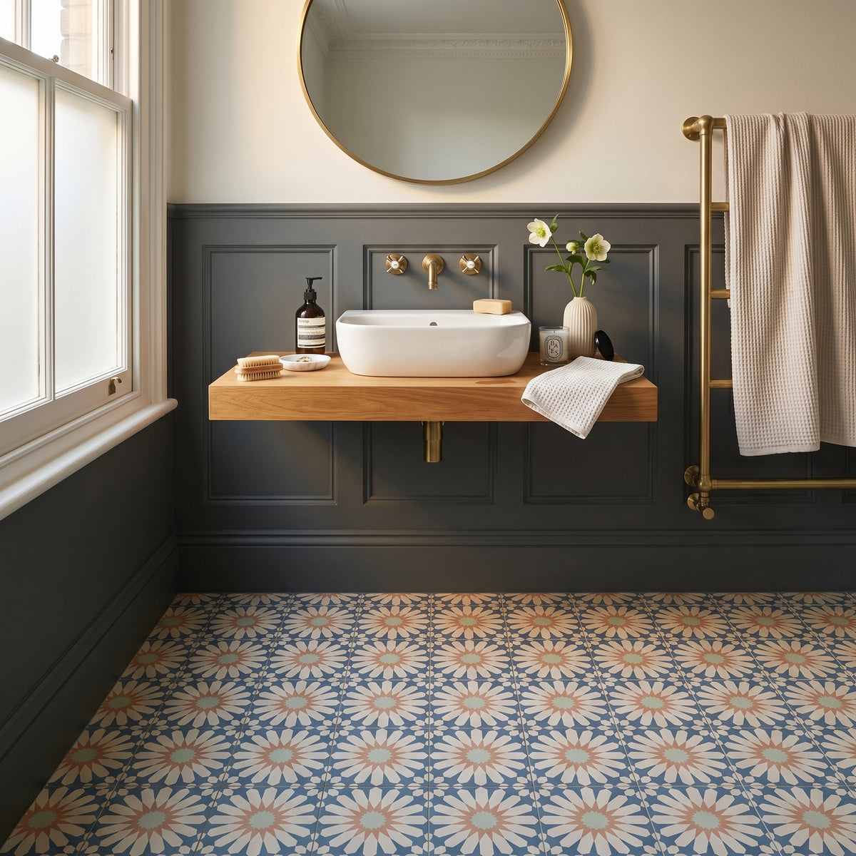 Tropez Blue Patterned Tile