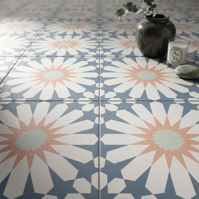 Tropez Blue Patterned Tile