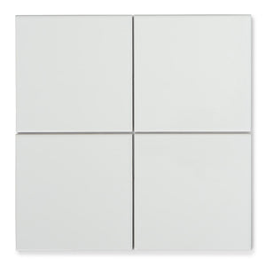 Elements White Square - Modern Bathroom Splashback & Kitchen Wall Tiles 15 x 15 cm - Gloss Ceramic