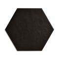 Mono Black - Plain Matt Hexagon Porcelain Tiles for Kitchens & Bathroom Floors & Walls - 17.5 x 20 cm